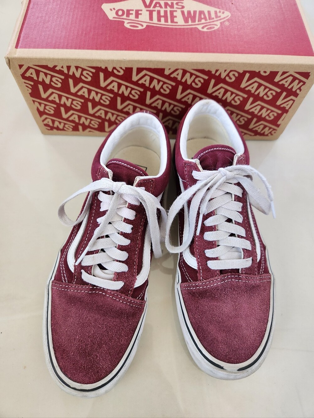 VANS Maroon Sneakers Shoes Size Mens 7 Womens 8.5